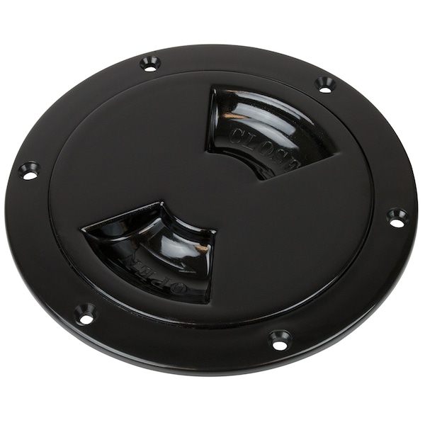 Sea-Dog Smooth Quarter Turn Deck Plate - Black - 5" 336155-1 - main